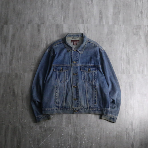 1990s over denim tracker jacket