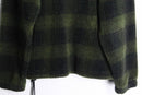 "GAP" dark green check half zip fleece