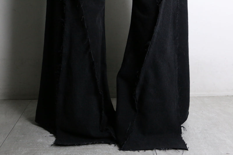 "Re:make"super flare black denim