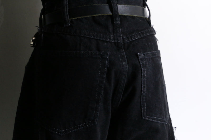 "Re:make"super flare black denim