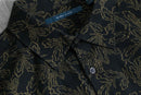 2000s PERRY ELLIS leaf pattern cotton shirt