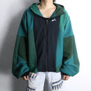"Re:make" random switching zip hoodie
