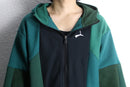 "Re:make" random switching zip hoodie