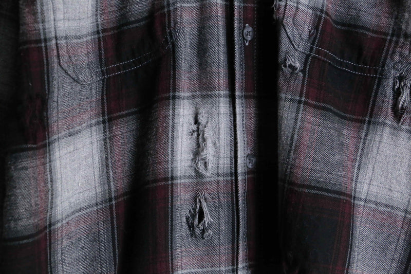 "Re:make" destroy omble check shirt