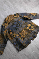 patchwork design gobelin zip jacket