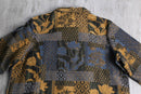 patchwork design gobelin zip jacket