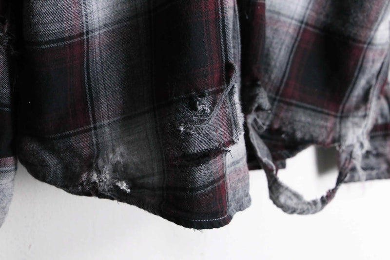 "Re:make" destroy omble check shirt