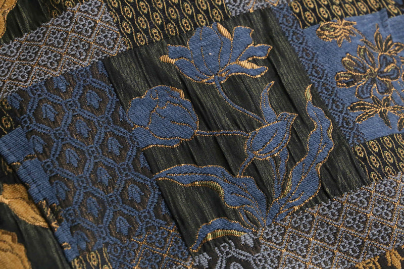 patchwork design gobelin zip jacket