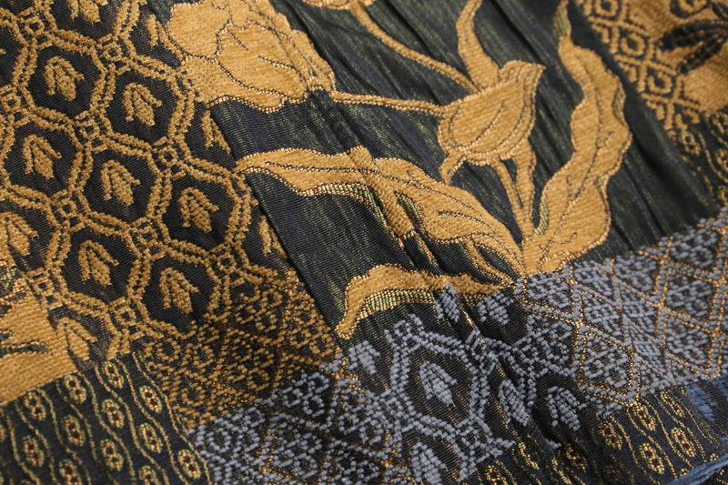 patchwork design gobelin zip jacket