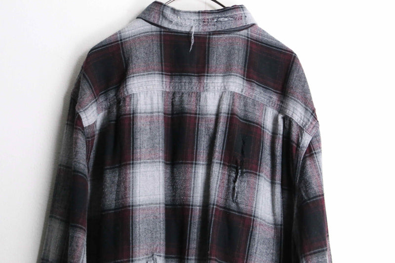 "Re:make" destroy omble check shirt