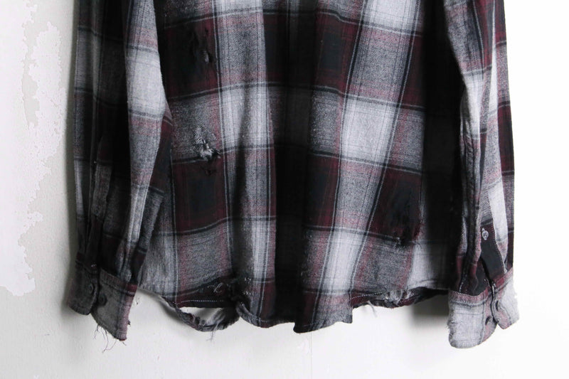 "Re:make" destroy omble check shirt