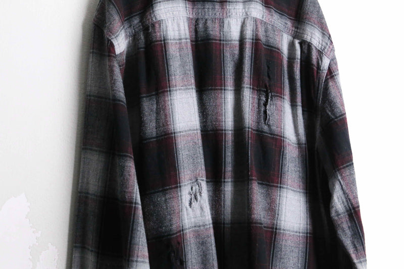 "Re:make" destroy omble check shirt