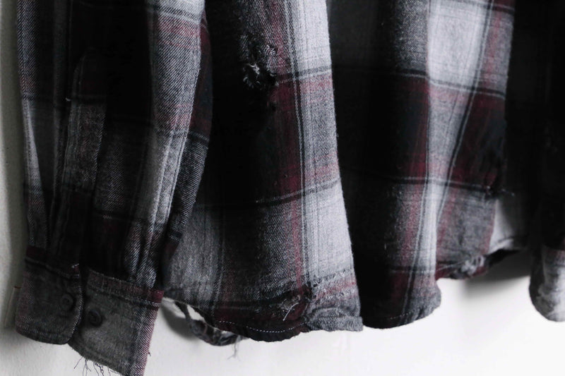 "Re:make" destroy omble check shirt