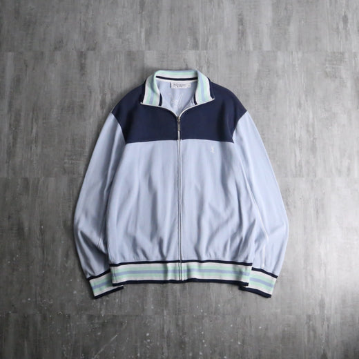 1980-90s Yves Saint Laurent pour homme cotton rib knit track top