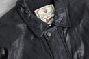 multi pocket black leather jacket