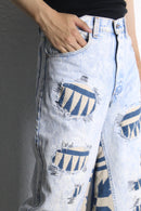 "Re:make" rug docking buggy flare denim