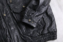 multi pocket black leather jacket
