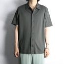 diagonal stripe open collar shirt