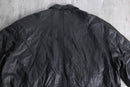 multi pocket black leather jacket