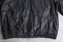 multi pocket black leather jacket