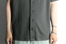 diagonal stripe open collar shirt
