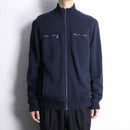 “Calvin Klein” navy knit switch zip-up sweat