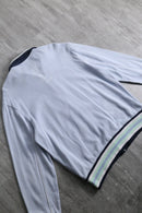 1980-90s Yves Saint Laurent pour homme cotton rib knit track top