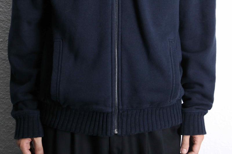 “Calvin Klein” navy knit switch zip-up sweat