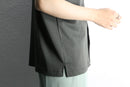 diagonal stripe open collar shirt