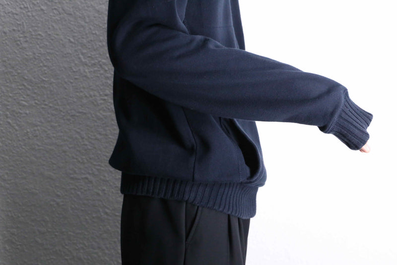 “Calvin Klein” navy knit switch zip-up sweat
