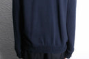 “Calvin Klein” navy knit switch zip-up sweat