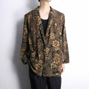 earth tone botanical easy tailored jacket