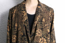 earth tone botanical easy tailored jacket
