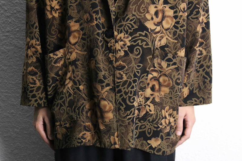 earth tone botanical easy tailored jacket