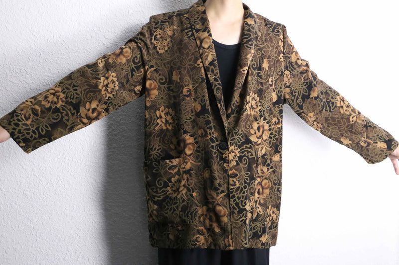 earth tone botanical easy tailored jacket