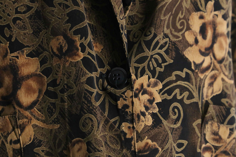 earth tone botanical easy tailored jacket
