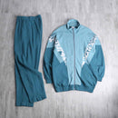 turquoise design track jacket set up