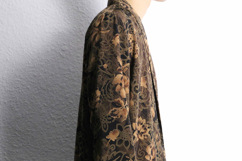 earth tone botanical easy tailored jacket
