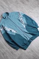 turquoise design track jacket set up