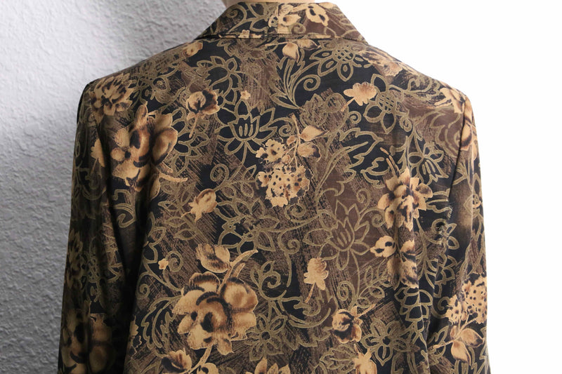 earth tone botanical easy tailored jacket
