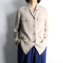 beige linen safari jacket