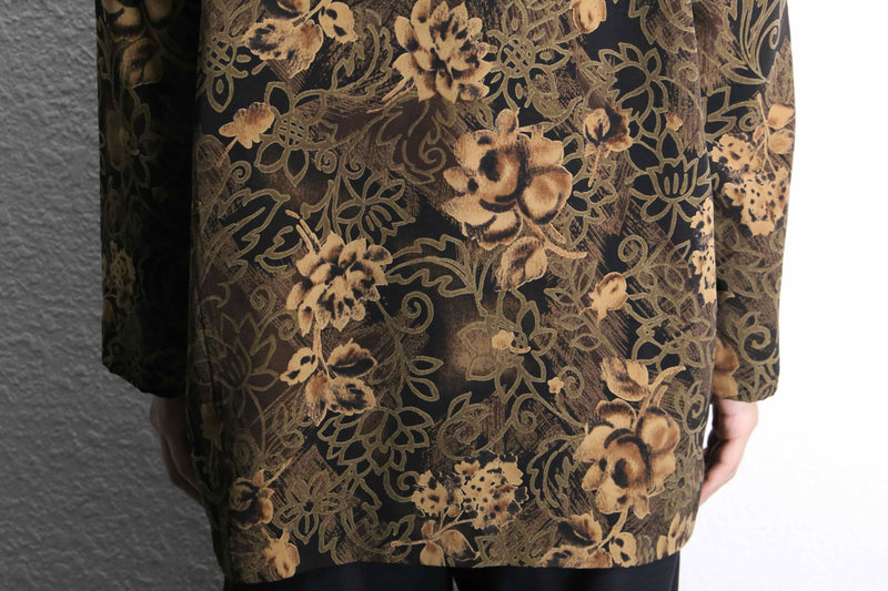earth tone botanical easy tailored jacket