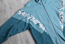 turquoise design track jacket set up