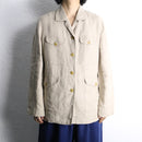 beige linen safari jacket