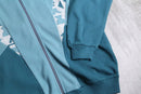 turquoise design track jacket set up