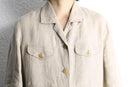 beige linen safari jacket