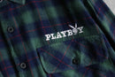 2000s PLAY BOY cotton flannel check shirt