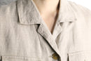 beige linen safari jacket