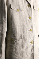 beige linen safari jacket