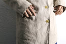 beige linen safari jacket
